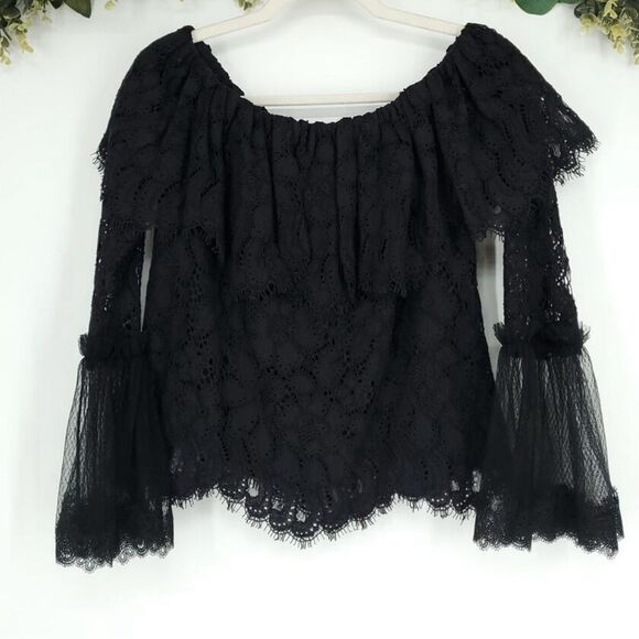 Alexis NEW Laurena Off the Shoulder Black Top Size XS - Picture 4 of 13